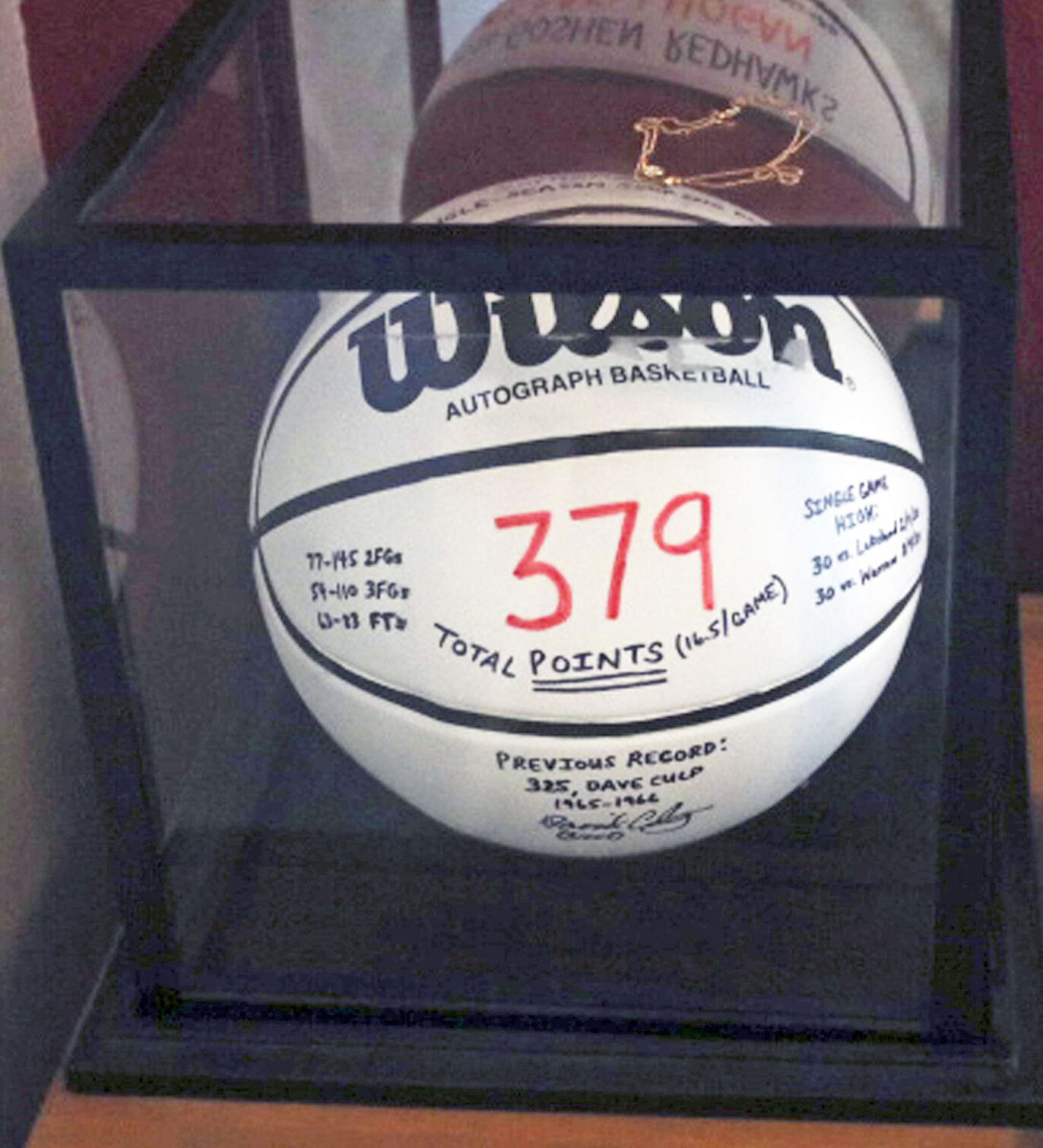 Drew Hogan commemorative basketball
